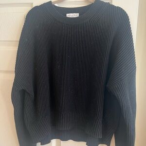 Michael Stars Cotton Ribbed Boxy Sweater